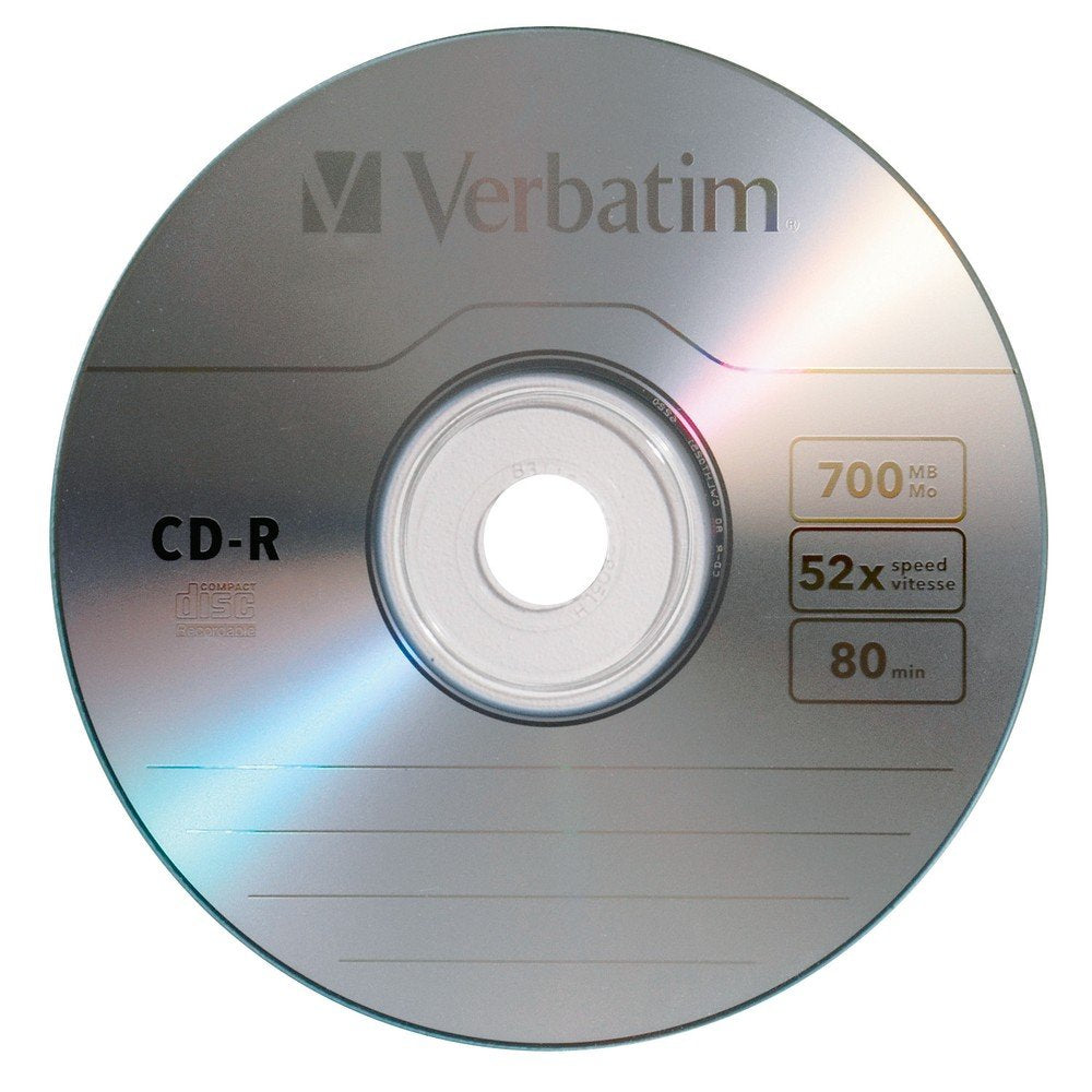 CD-R Blank Discs 700MB 80 Minutes 52X Recordable Disc for Data and Music - 100pk Spindle Frustration Free Packaging
