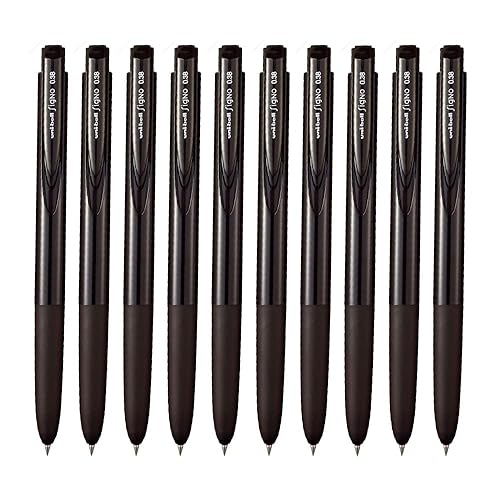 Black 0.38 mm pencils, pack of 10