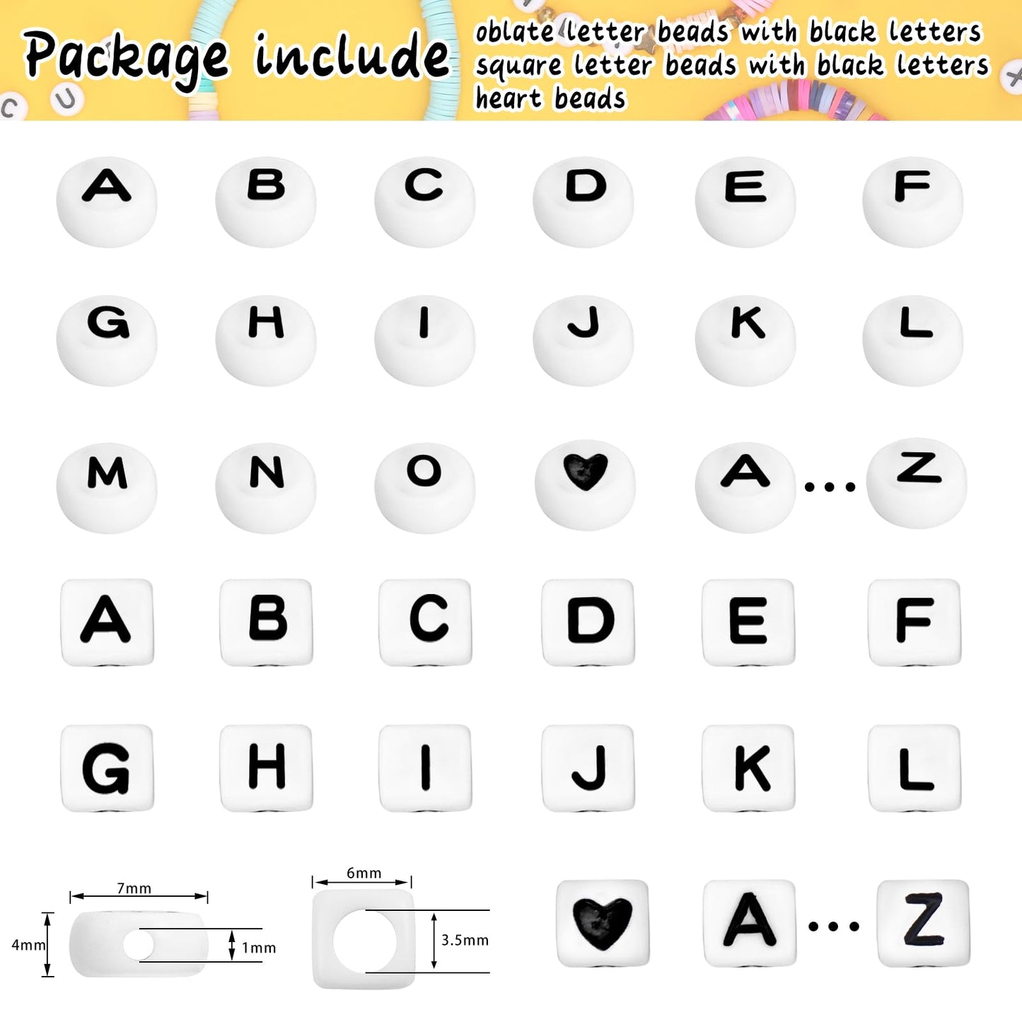 1904 Alphabet Beads for Bracelets and Jewelry Making