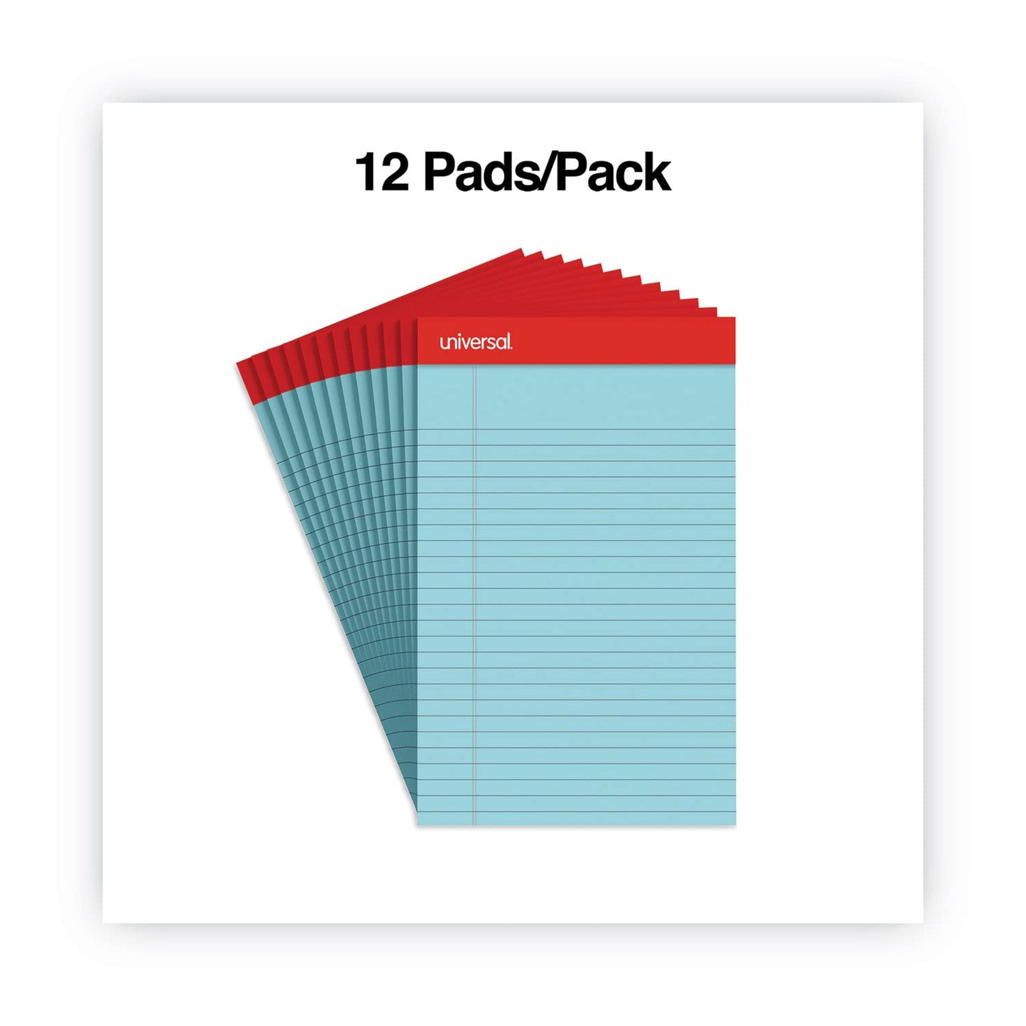 Colored perforated note pads, 5 x 8, blue, 50 sheets