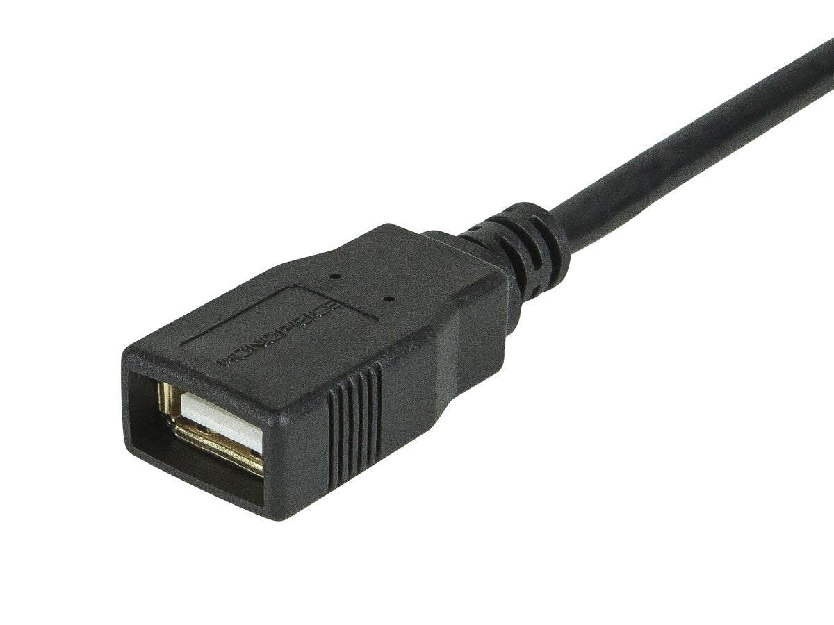15-Feet USB 2.0 A Male to A Female Extension 28/24AWG Cable (Gold Plated) (105435),Black