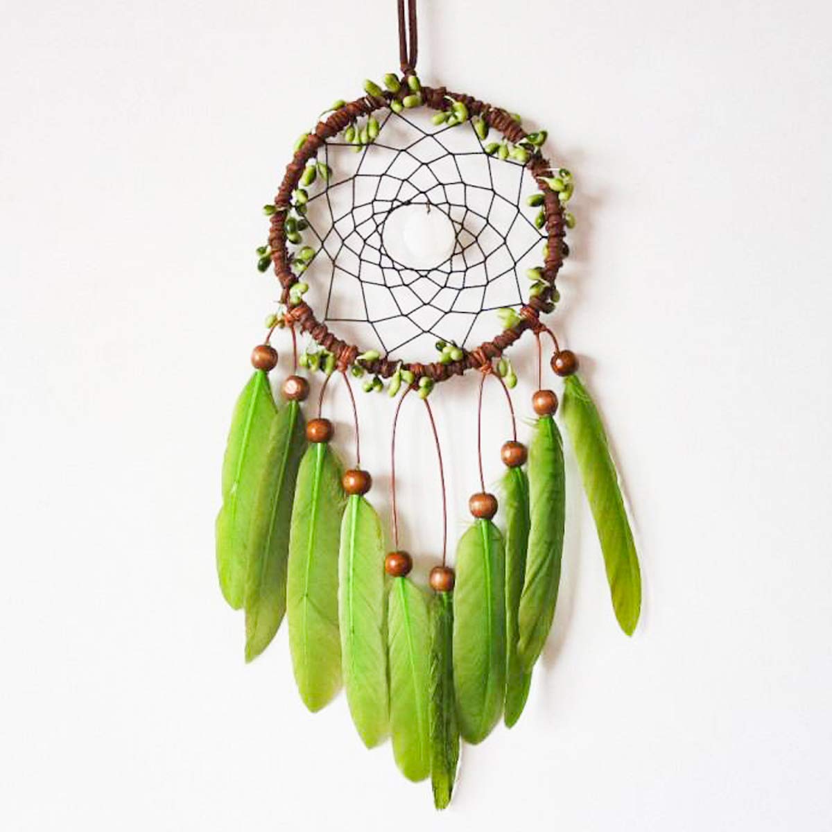 Golden Floral Dream Catcher Rings Set of 12 5 Inches