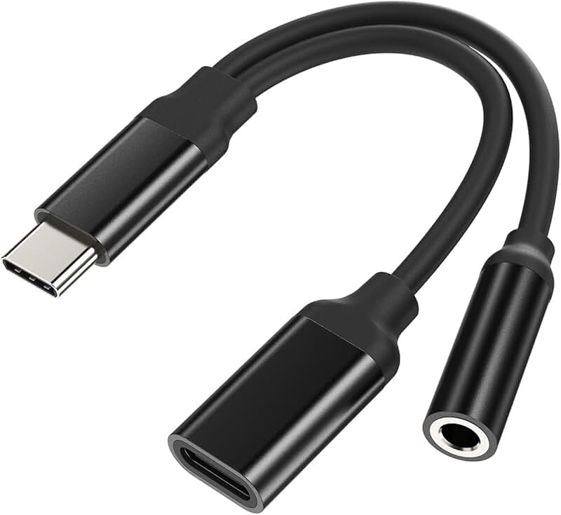 USB-C to 3.5mm Headphone and Charging Adapter