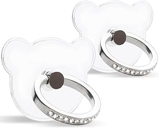 Two Transparent Diamond Ring Holders with 360° Rotation