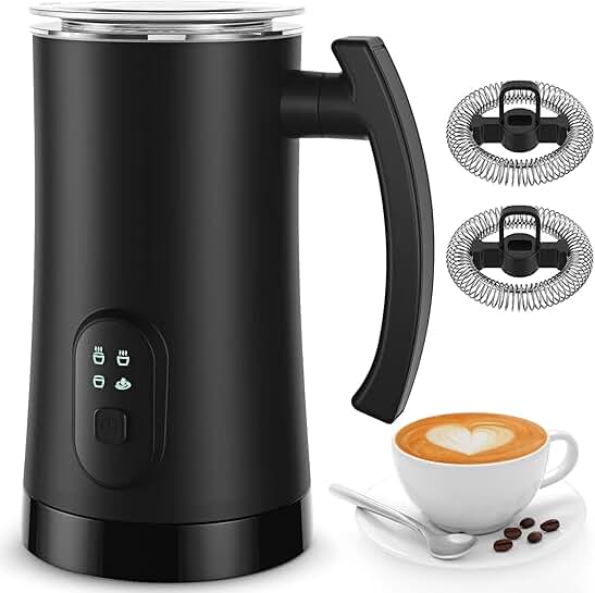 4-in-1 Electric Milk Frother for Hot and Cold Foam