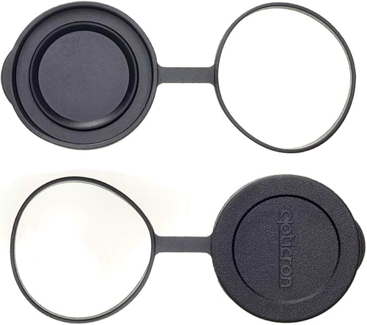 Rubber Objective Lens Covers 25mm, Fits 32mm, Black