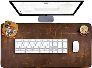 Large Leather Desk Mat and Mouse Pad Set