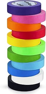 11 Rolls of Colorful Masking Tape for Crafts and Labeling