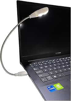 USB LED Reading Lamp with Dimmable Brightness and Flexible Neck