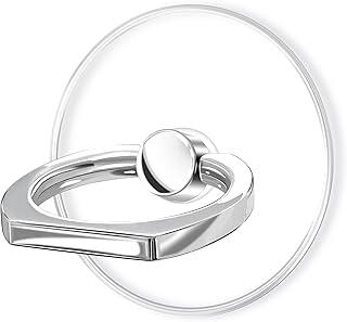 Clear round phone ring grip and stand