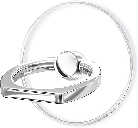 Clear round phone ring grip and stand