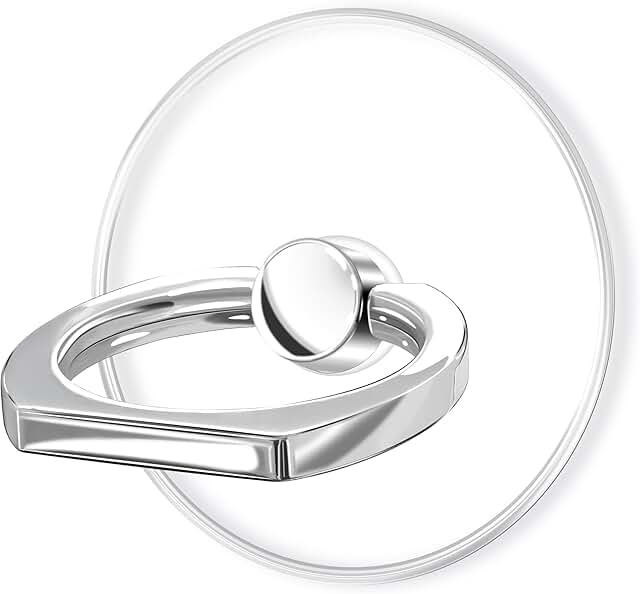 Clear round phone ring grip and stand