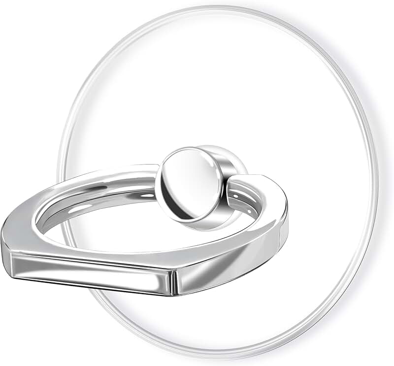 Clear round phone ring grip and stand