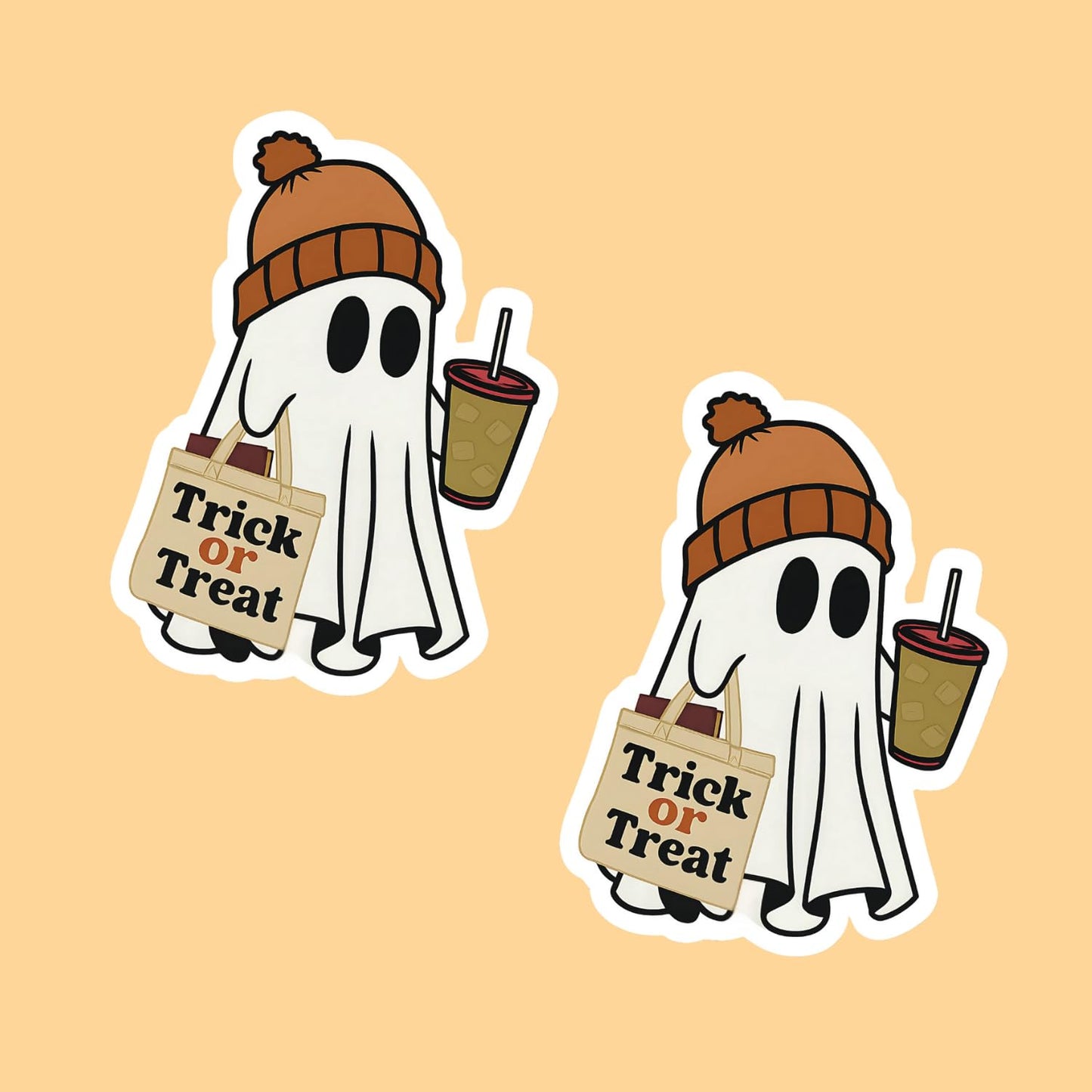 Halloween Ghost Stickers for Water Bottles and More