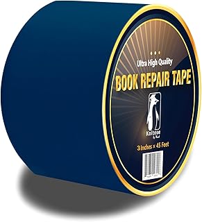 Blue Cloth Book Repair Tape, 3" x 45'