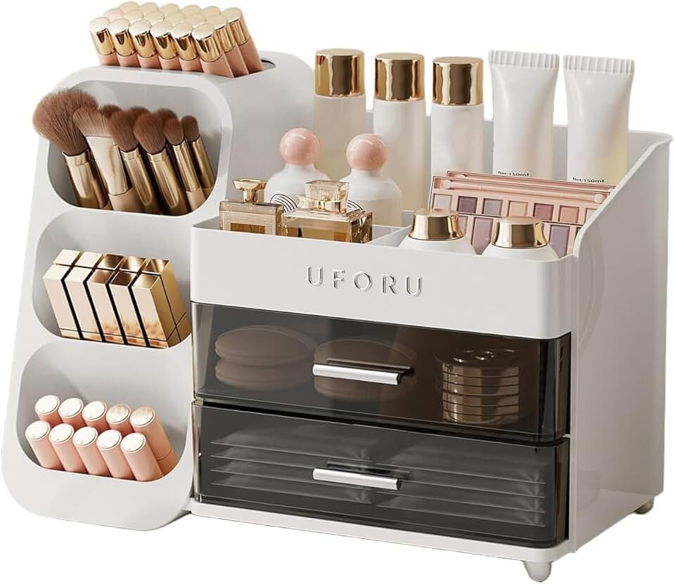 Large Capacity Drawer Organizer for Makeup and Skincare