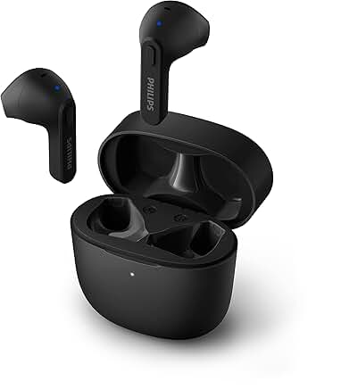 Wireless headphones with water resistance and small USB-C case