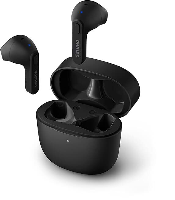 Wireless headphones with water resistance and small USB-C case