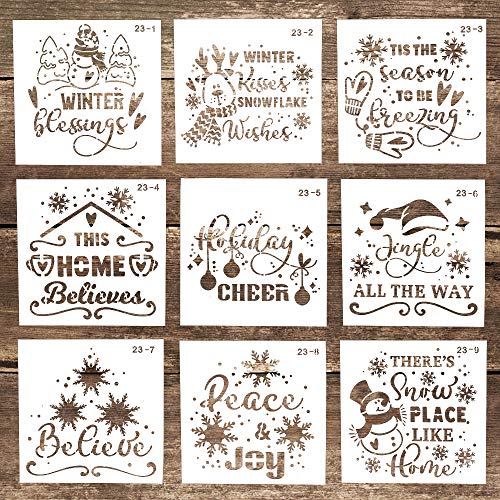 Winter Letter Template Set 9, 5.9 Inch