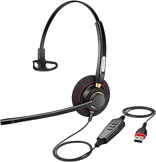 Two USB headsets with microphones for PC and laptop