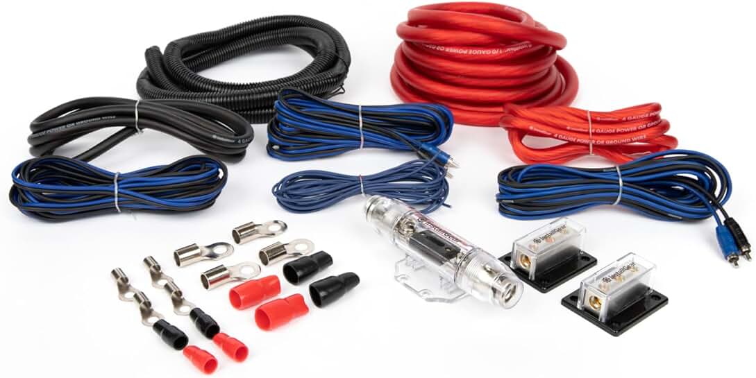 Dual 1/0 Gauge Amp Wiring Kit with Soft Touch Wire