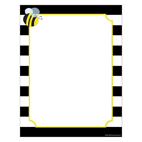 Decorative Bee Striped Printer Paper, 8.5 x 11, 50 Sheets