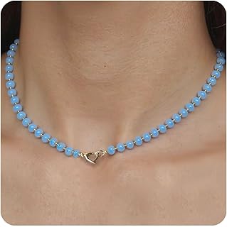 Boho Natural Crystal Quartz Beaded Necklace for Women