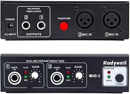 4-Input Microphone Preamp with Phantom Power