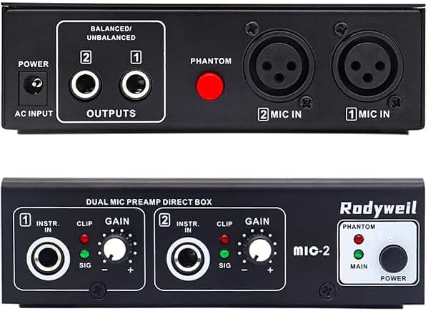 4-Input Microphone Preamp with Phantom Power