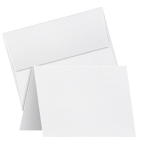 Linen Textured Greeting Card Set, 25 Blank Cards