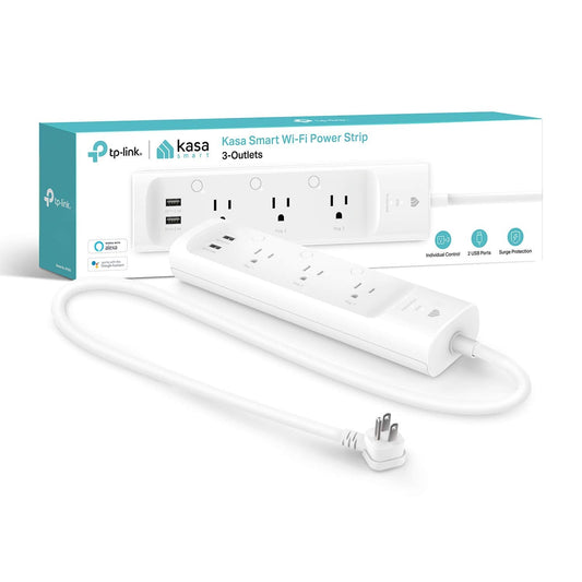 Plug Power Strip KP303 with 3 outlets and 2 USB ports