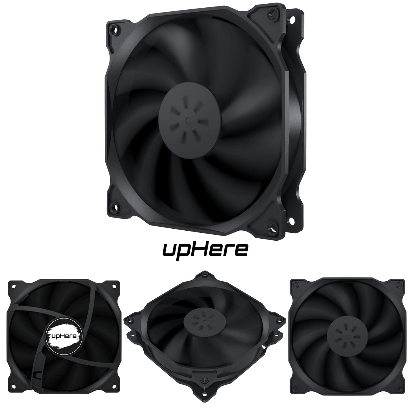 3-Pack Long Life Computer Case Fan 120mm Cooling Case Fan for Computer Cases Cooling,12BK3-3