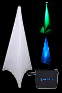 White tripod PA speaker stand cover with 360-degree wrap