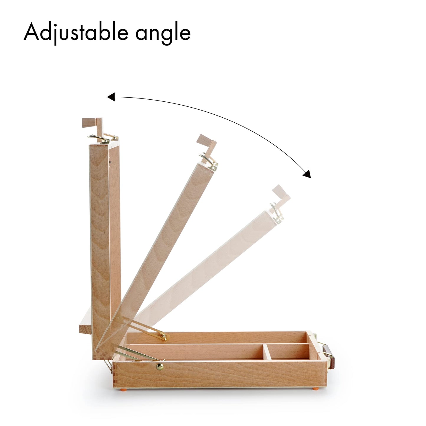 Adjustable Beechwood Tabletop Painting Easel with Storage