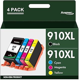4-pack of 910XL ink cartridges for OfficeJet Pro printers