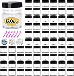 20 ml Round Plastic Jars, 120 Pack