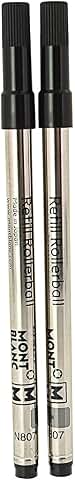 Black Rollerball Pen Refills, 2 Pack