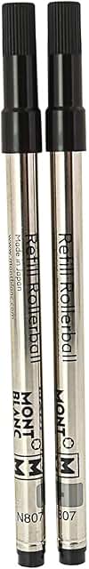 Black Rollerball Pen Refills, 2 Pack