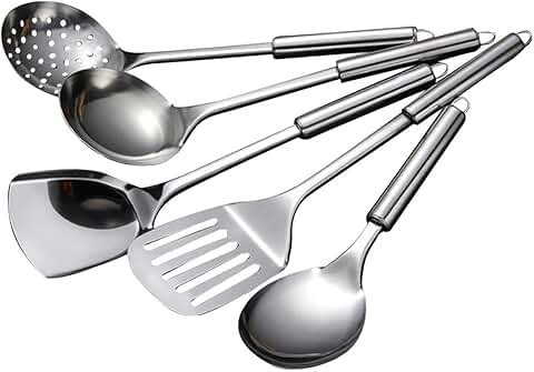 5-Piece Kitchen Utensil Set for Cooking and Serving