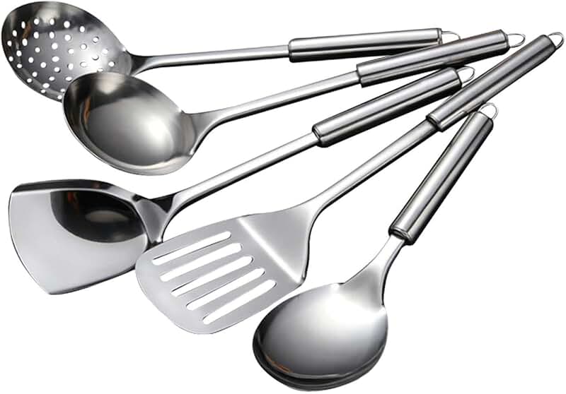 5-Piece Kitchen Utensil Set for Cooking and Serving