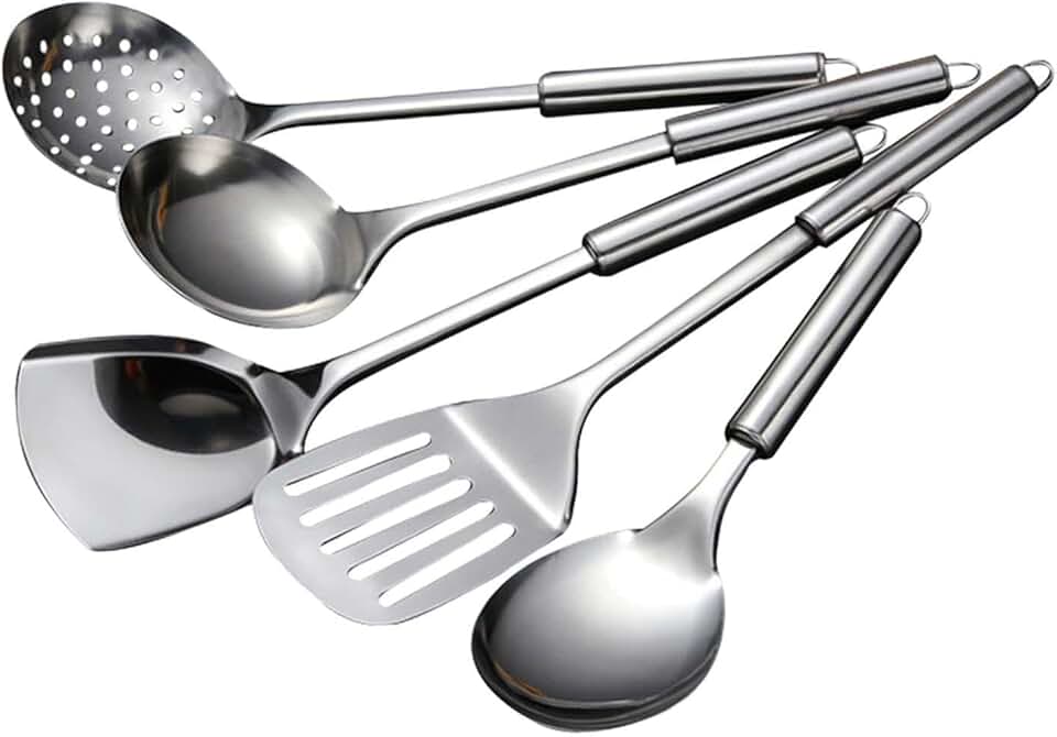 5-Piece Kitchen Utensil Set for Cooking and Serving