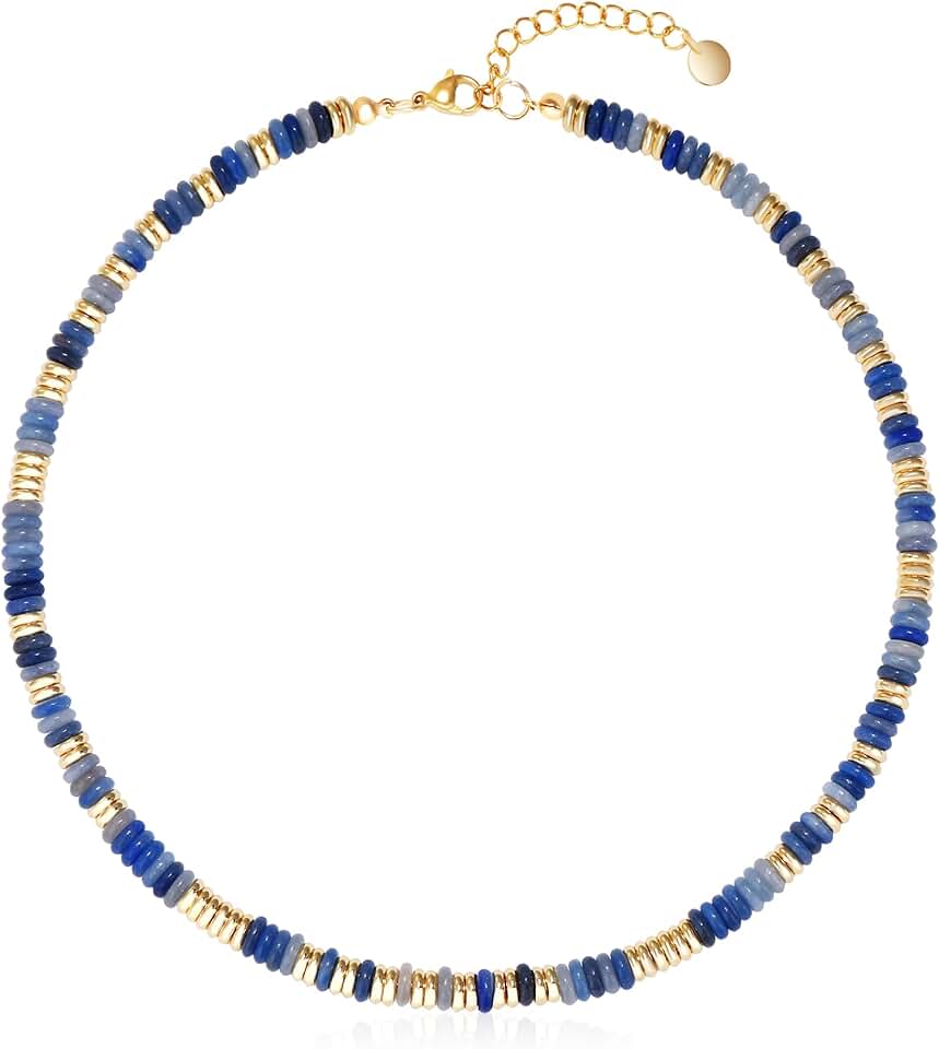 Colorful Beaded Gemstone Choker Necklace for Women