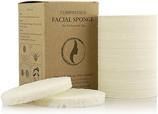 100 Natural Cellulose Facial Sponges for Cleansing and Exfoliating