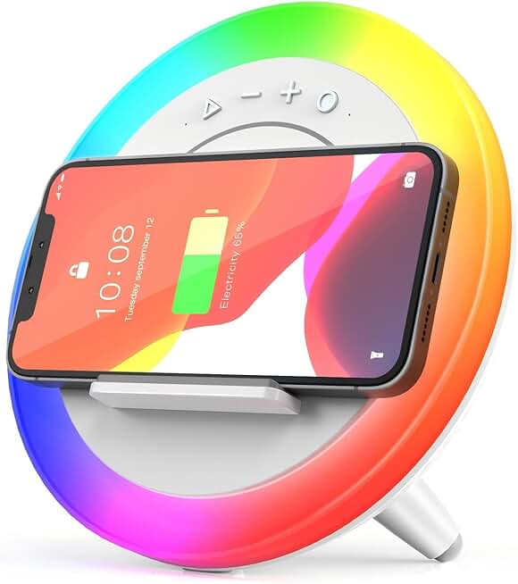 Color Changing Bluetooth Night Light with Wireless Charging
