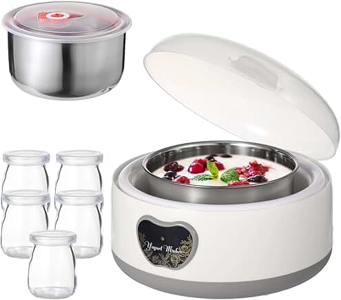 15W Yogurt Maker with Heating and 1.2L Stainless Steel Pot