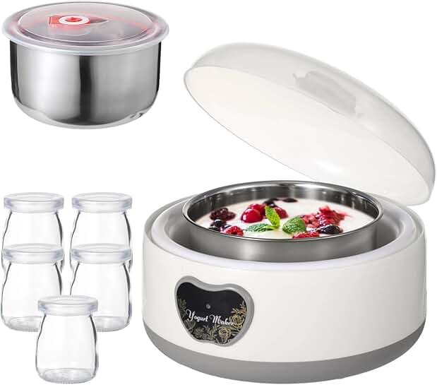 15W Yogurt Maker with Heating and 1.2L Stainless Steel Pot