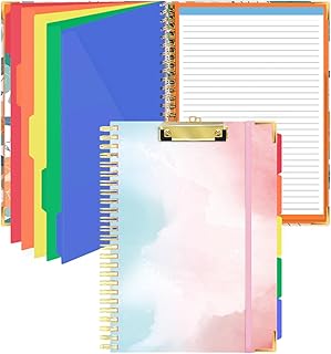 Refillable Notepad Clipboard with Dividers and Pockets