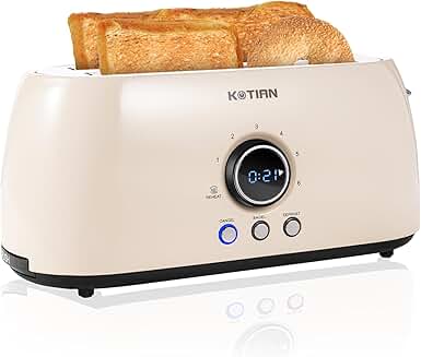 4-Slice Retro Toaster with Wide Slots and Timer