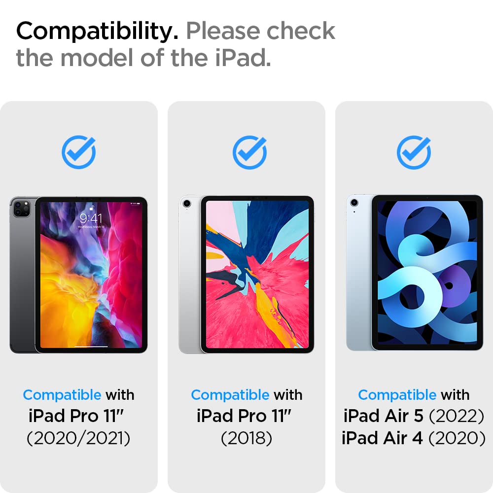 Tempered Glass Screen Protector [GlasTR EZ Fit] Designed for iPad Air 5 (2022) / iPad Air 4 (2020) / iPad Pro 11 inch (2021/2020/2018) [9H Hardness/Case-Friendly]