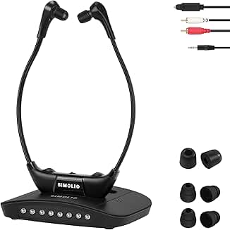 Wireless TV Headphones with Clear Dialog and Balance Control